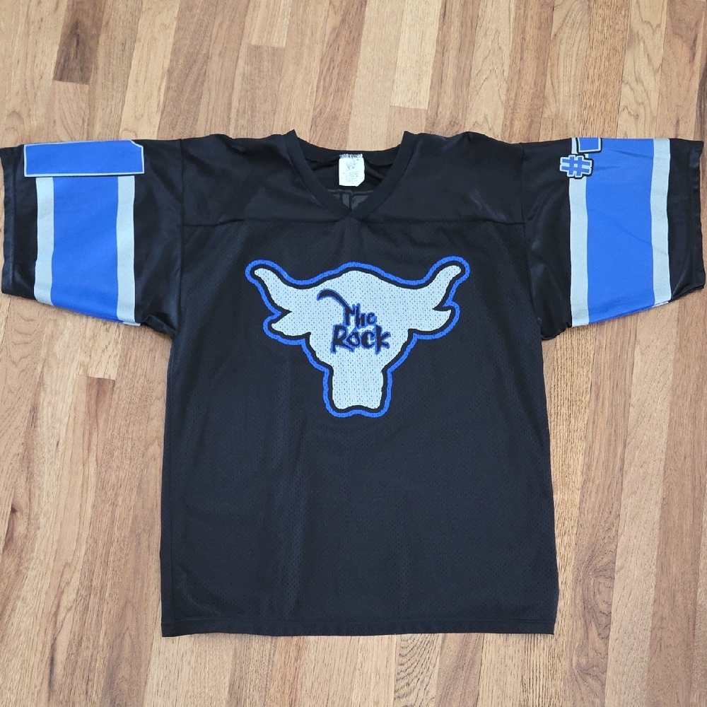Vintage 90s The Rock WWF Electrifying Men's Jersey 46M